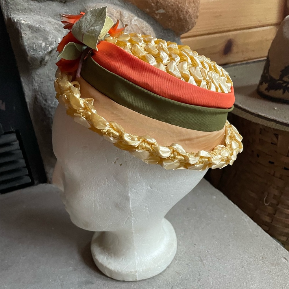 1950s Created by‎ Marilyn Floral Straw Hat